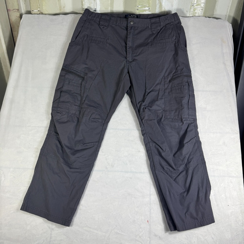 LA Police Gear Mens Atlas Tactical Cargo Pants Charcoal Gray Ripstop Work 40x30